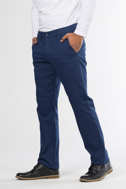 Regular Fit Canvas Trousers – Navy