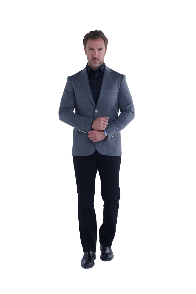 Regular Fit Classic Blazer – Grey