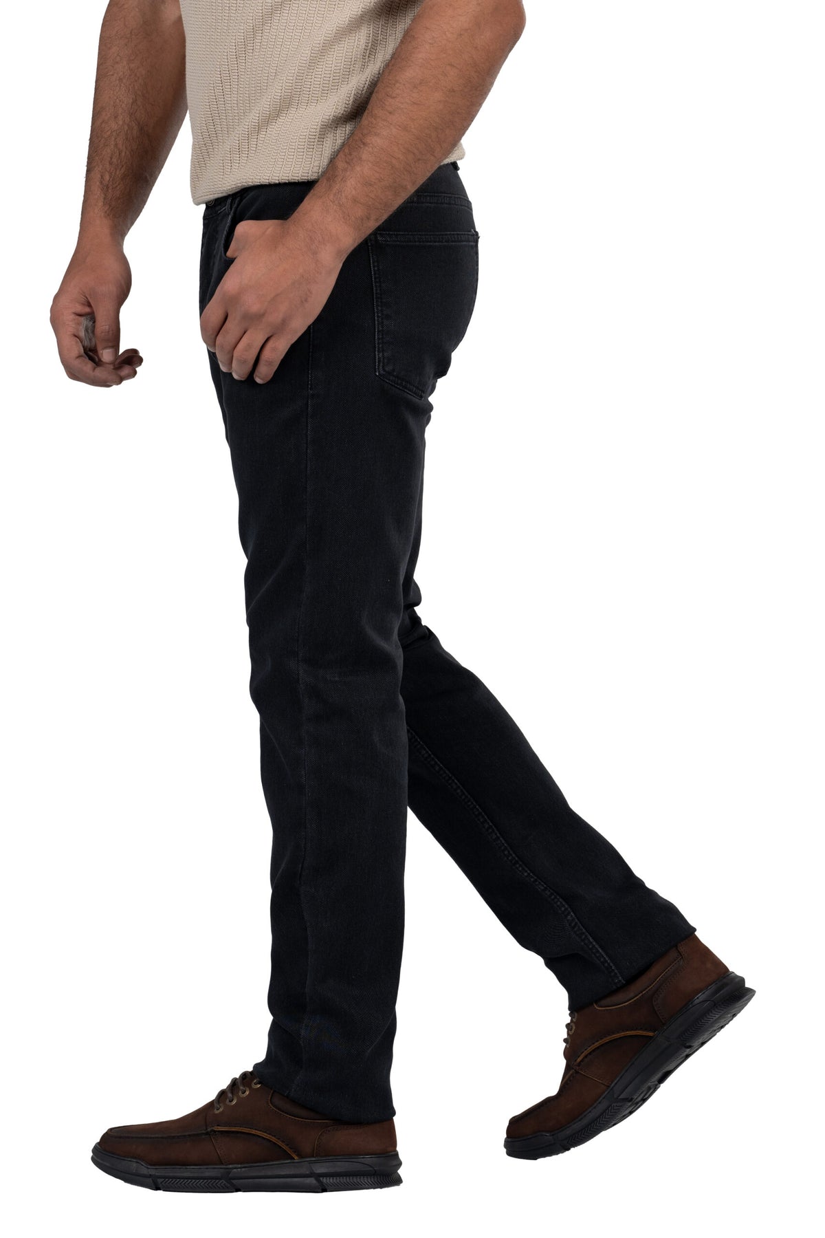 Regular Fit Denim Jeans – Dark Grey