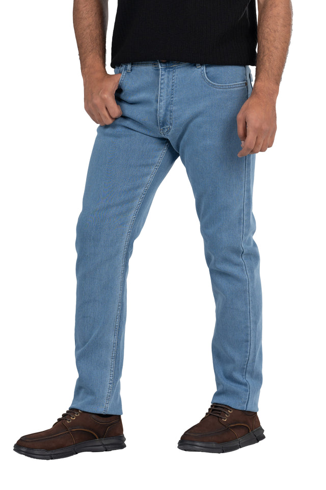 Regular Fit Denim Jeans – Light Blue