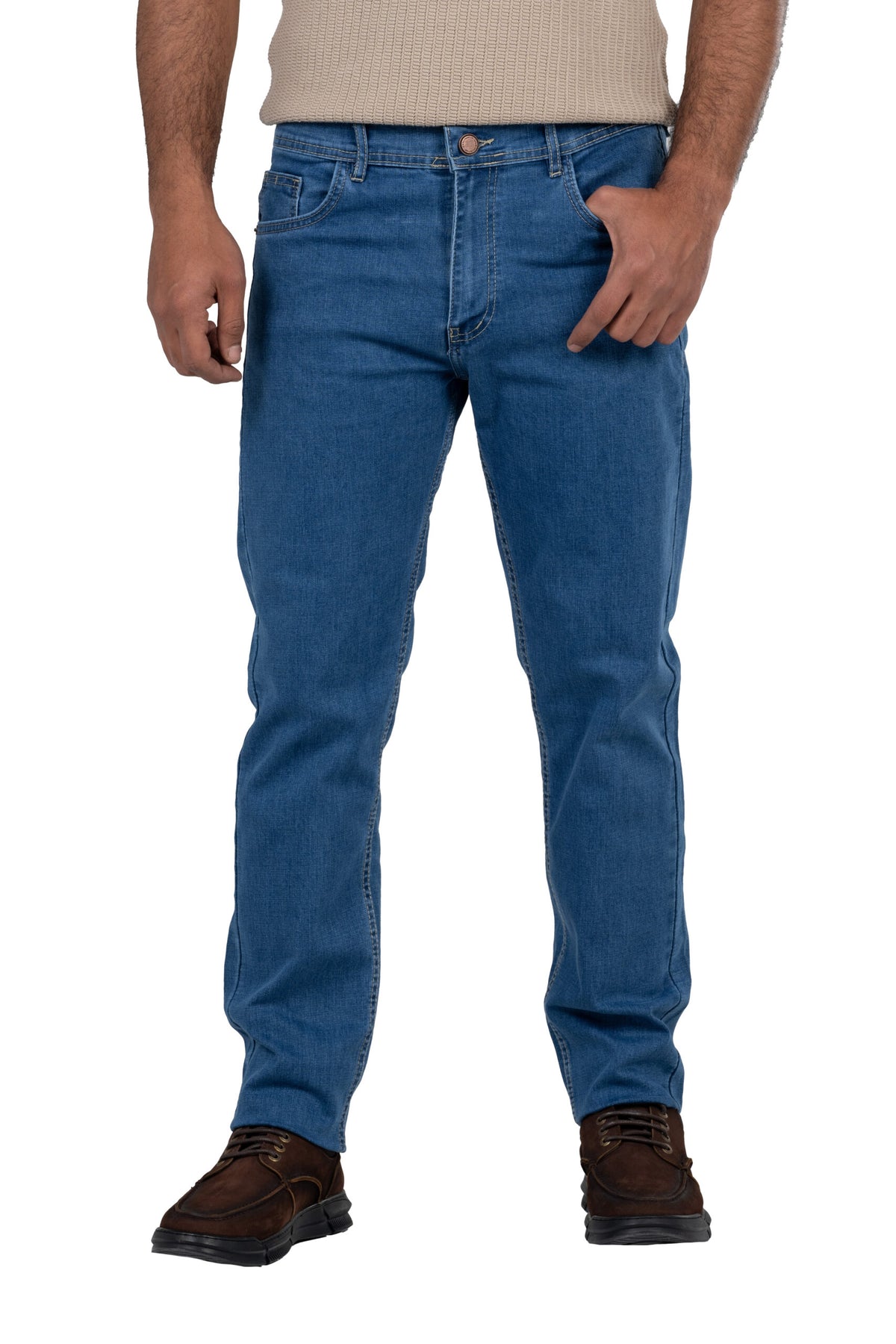 Regular Fit Denim Jeans – Light Blue