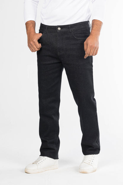 Regular Fit Denim Jeans – Black