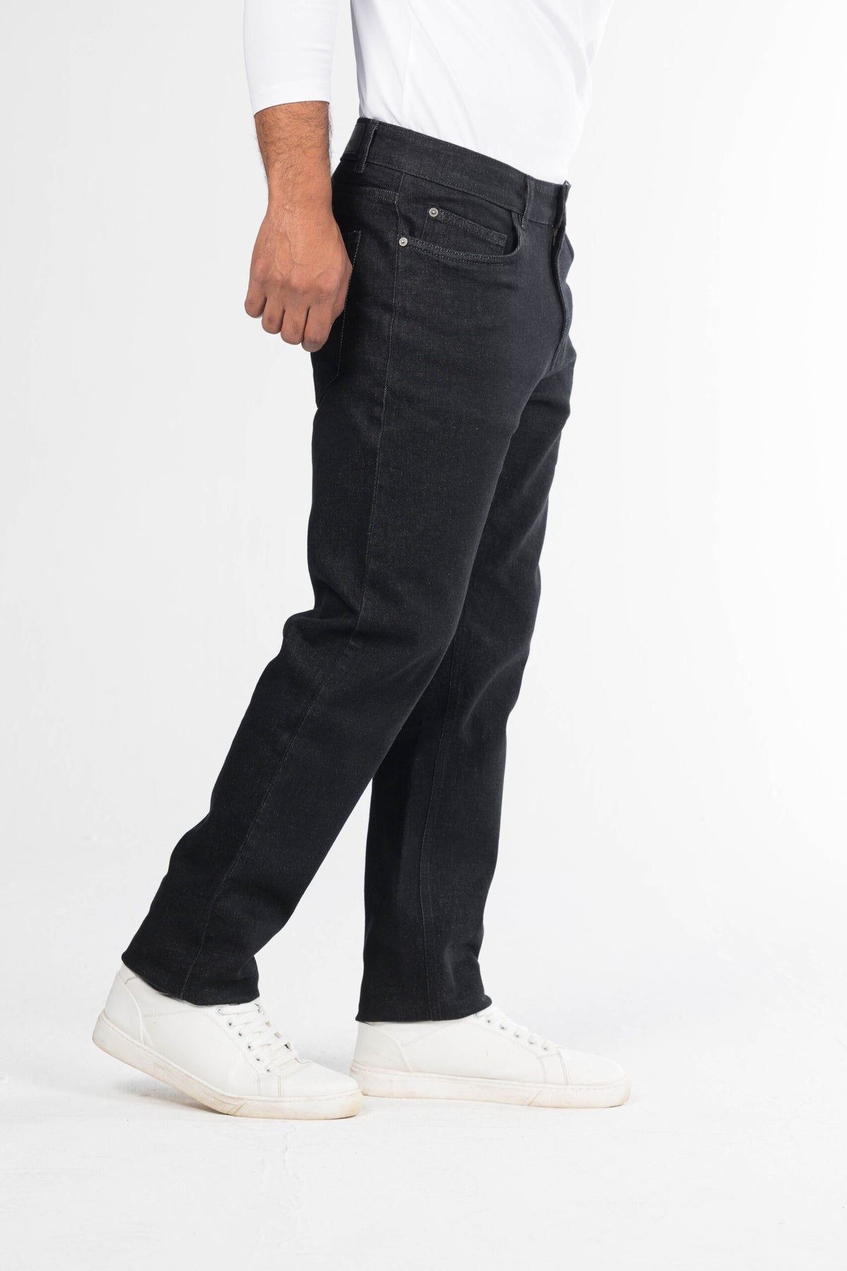Regular Fit Denim Jeans – Black