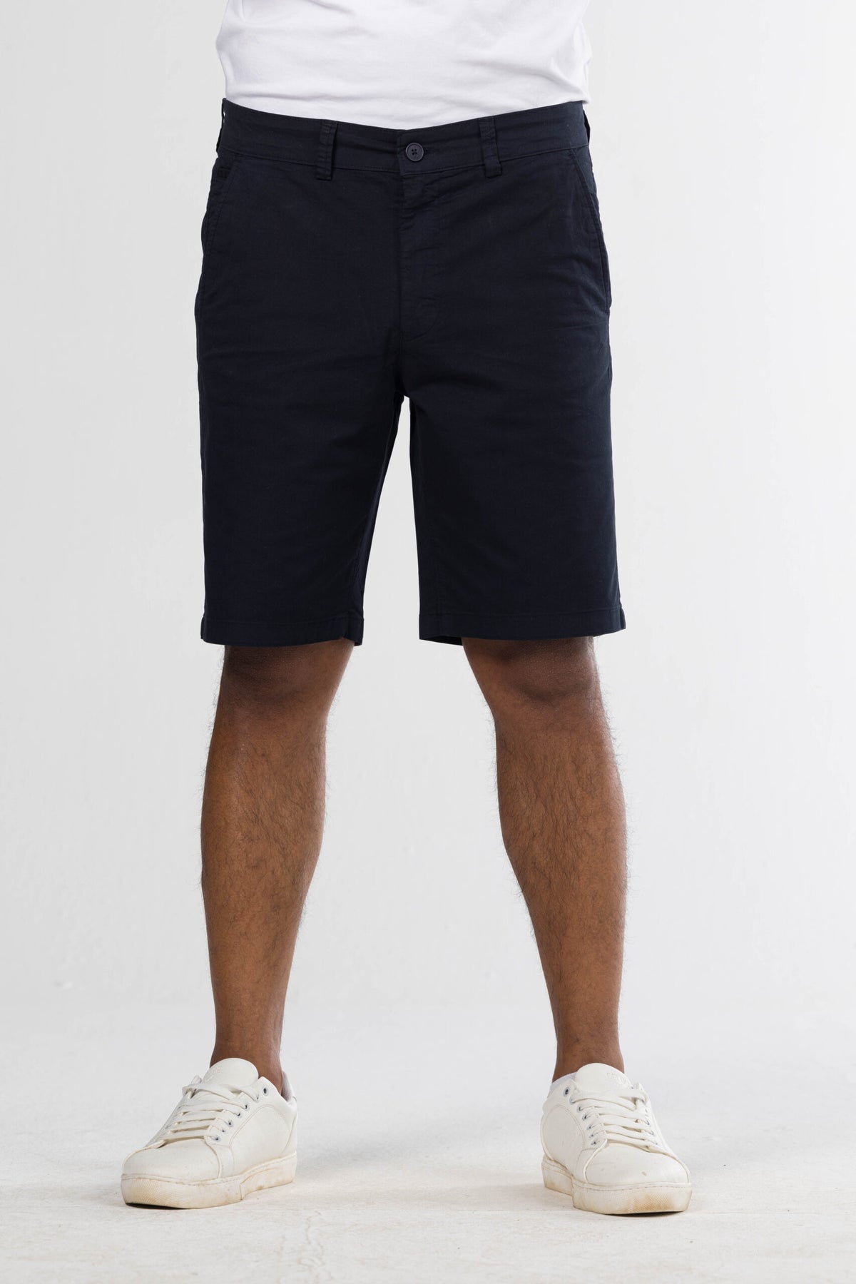 Regular Fit Gabardine Shorts – Navy