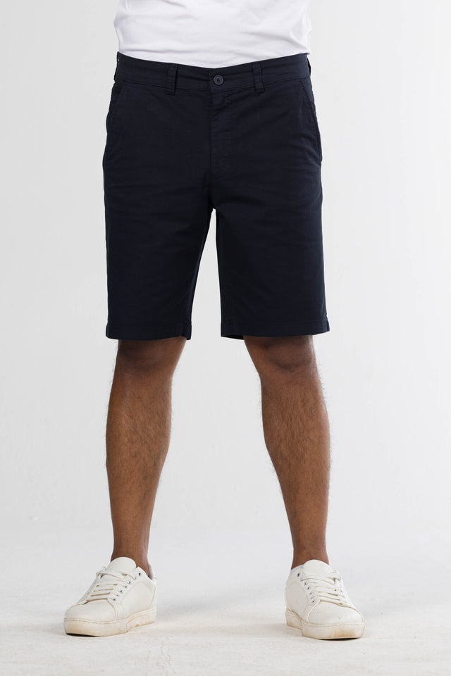Regular Fit Gabardine Shorts – Navy