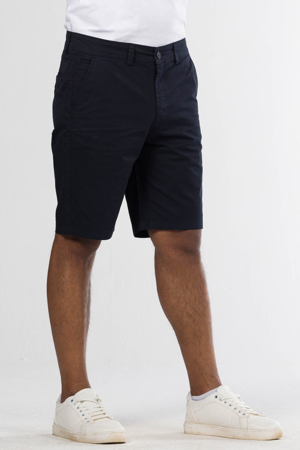 Regular Fit Gabardine Shorts – Navy