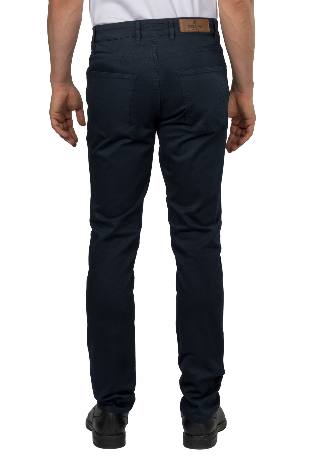 Slim Fit Gabardine Trousers – Navy