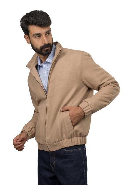 Regular Fit Twill Jacket – Beige