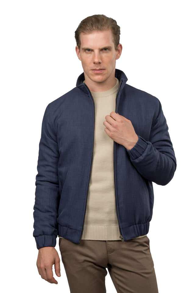 Regular Fit Twill Jacket – Light Navy