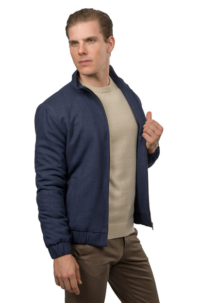 Regular Fit Twill Jacket – Light Navy