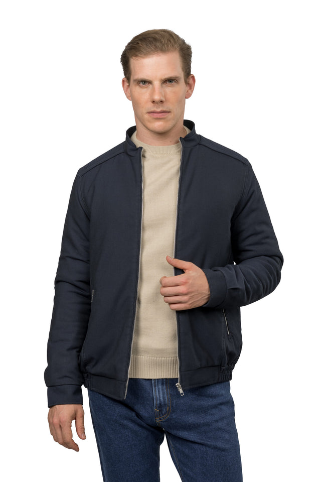 Regular Fit Twill Jacket – Navy