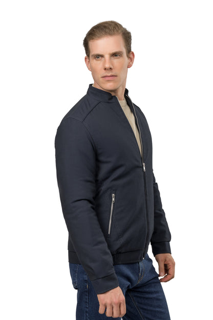 Regular Fit Twill Jacket – Navy