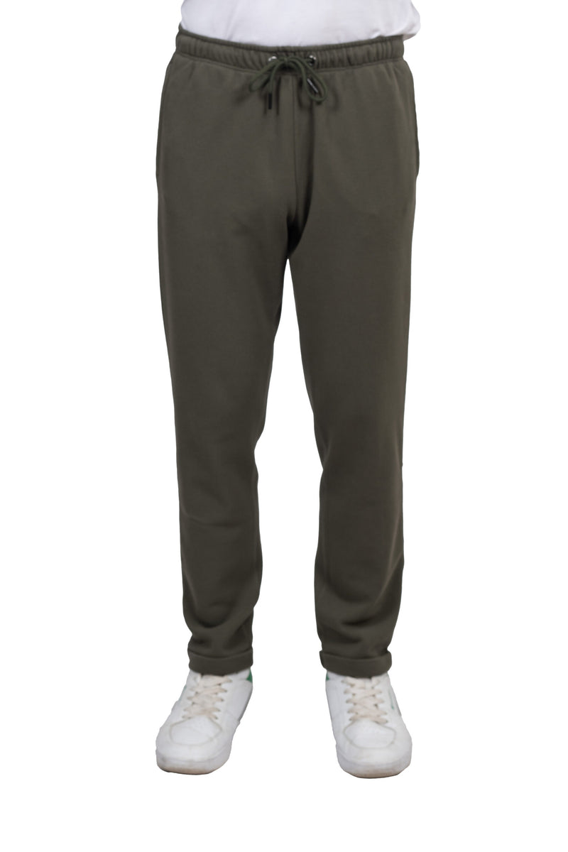 Relaxed Fit Melton Pique Sweatpants – Dark Green