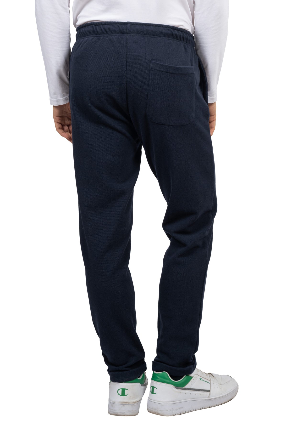 Relaxed Fit Melton Pique Sweatpants – Navy