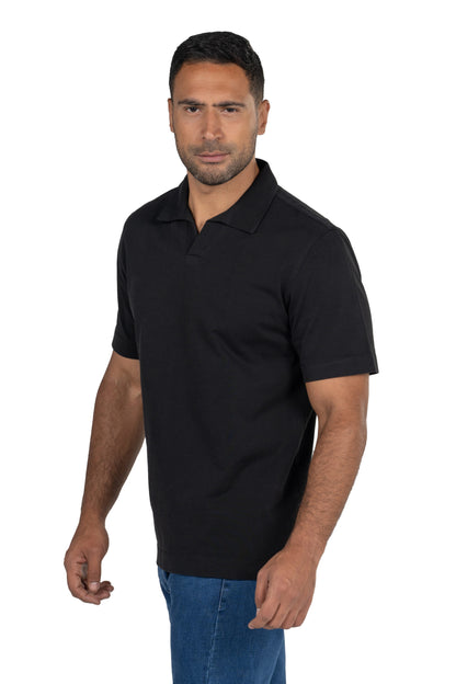 Short Sleeved Heavy Jersey Polo Shirt – Black