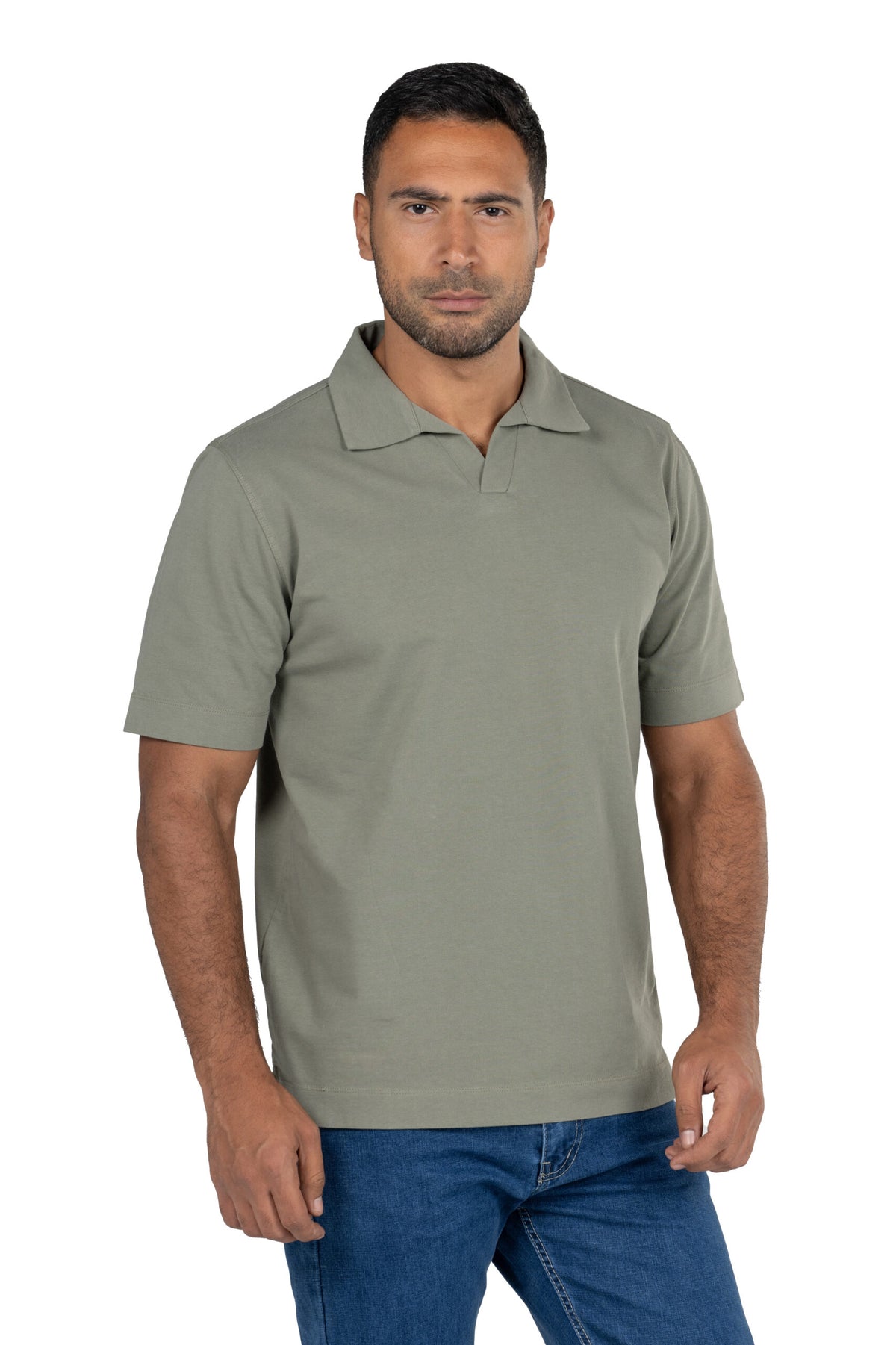 Short Sleeved Heavy Jersey Polo Shirt – Pistachio