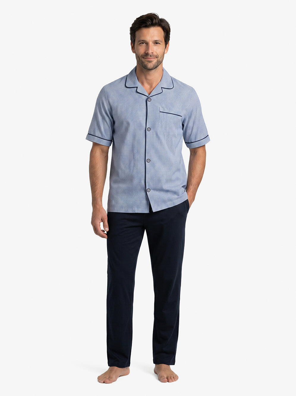 Short Sleeved Pajama Set – Blue