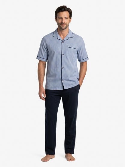 Short Sleeved Pajama Set – Blue