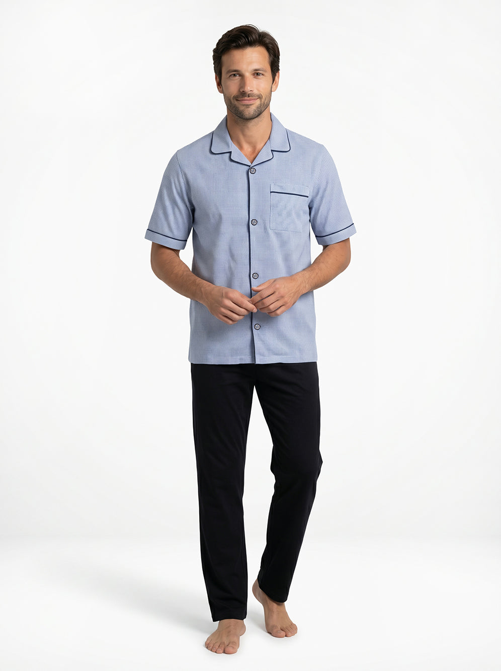 Short Sleeved Pajama Set – Blue