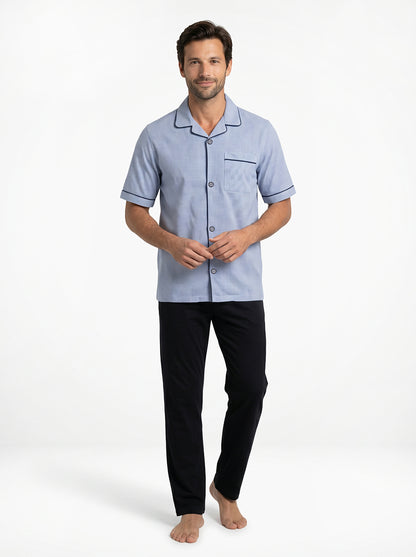 Short Sleeved Pajama Set – Blue