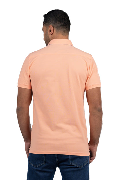 Short Sleeved Solid Polo Shirt – Pink