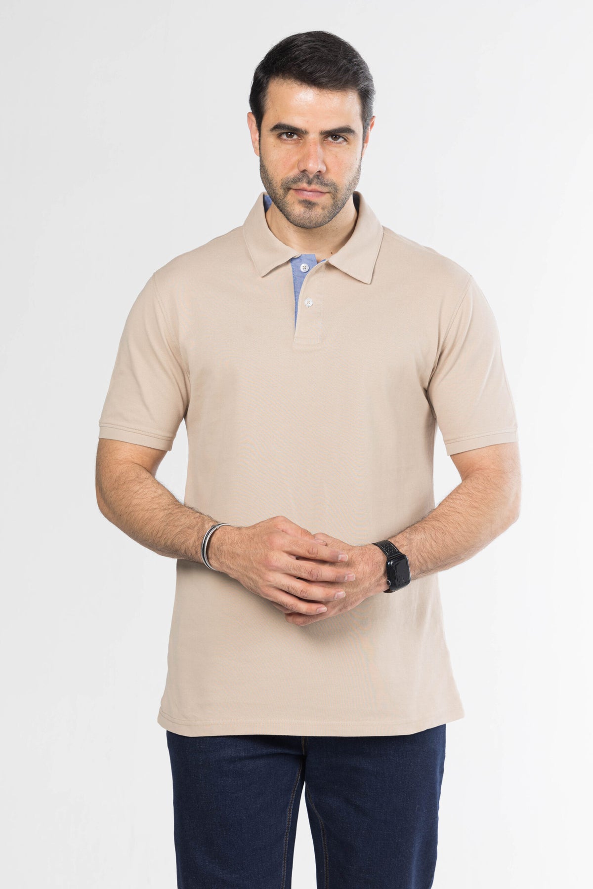 Signature Cotton Polo – Beige