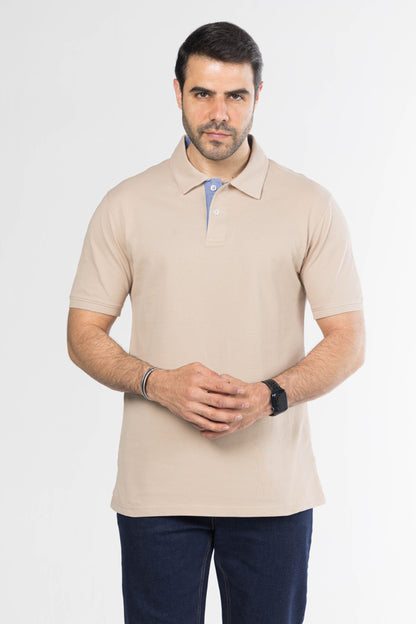 Signature Cotton Polo – Beige