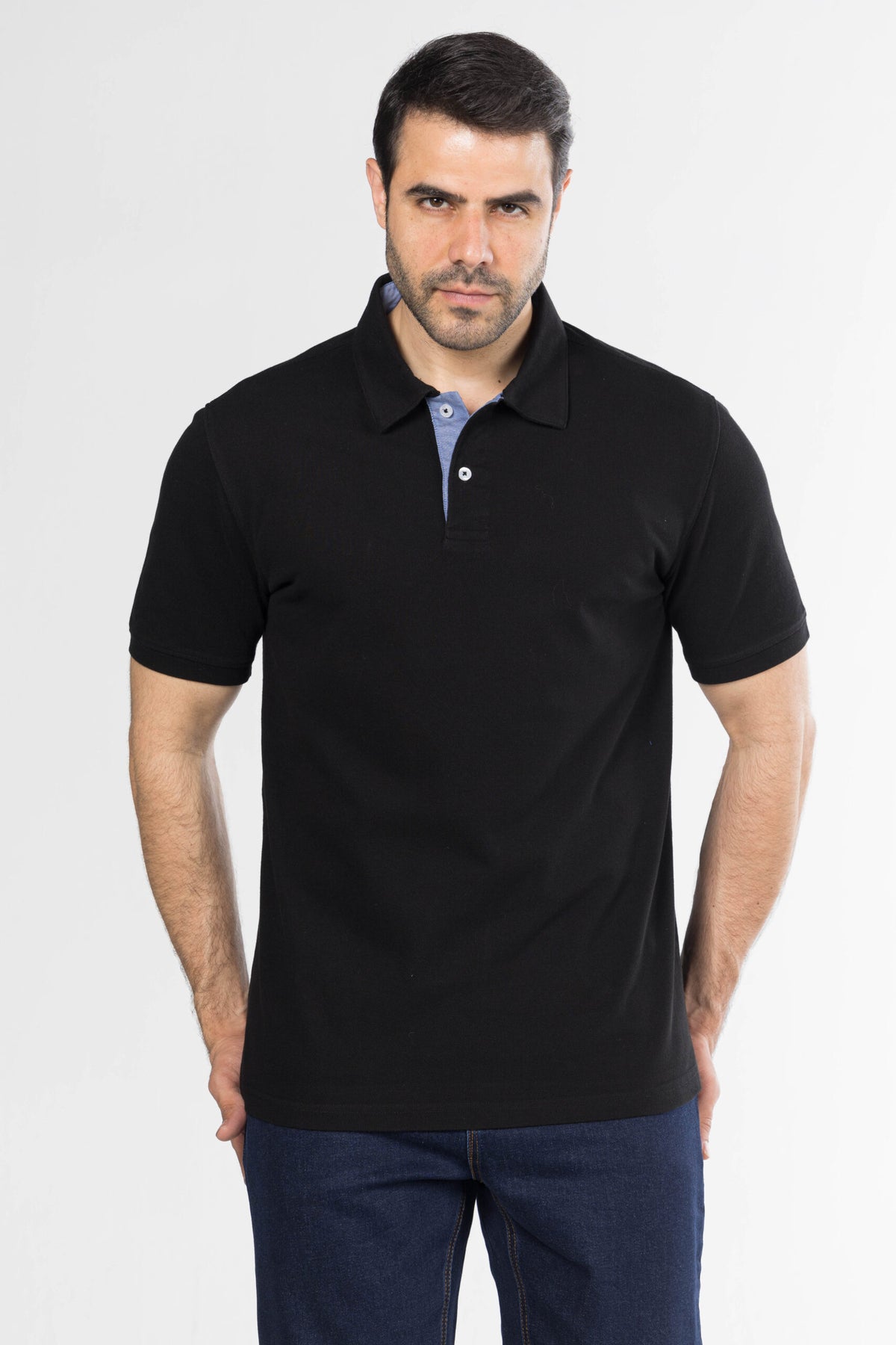 Signature Cotton Polo – Black