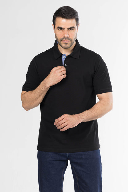Signature Cotton Polo – Black