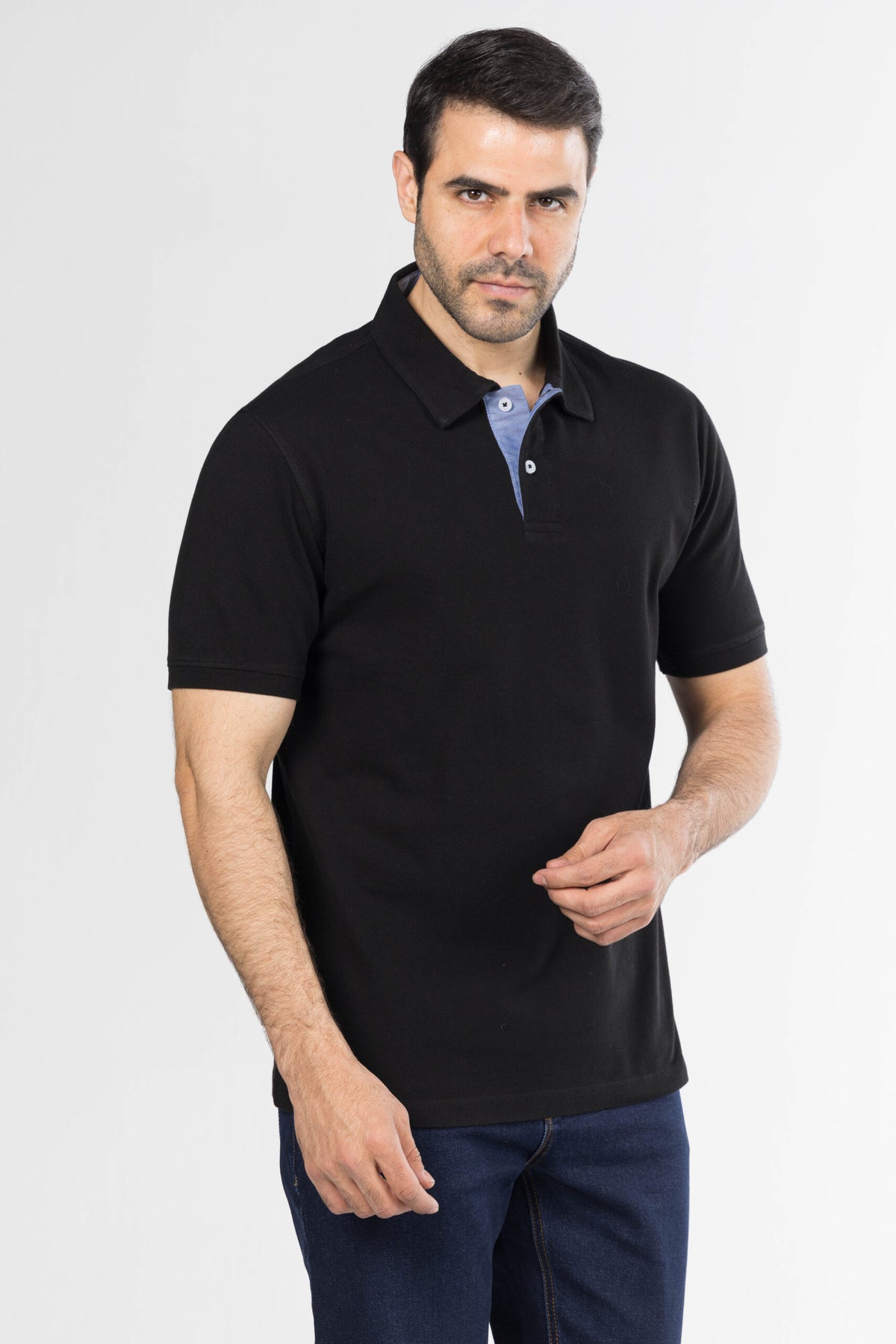 Signature Cotton Polo – Black