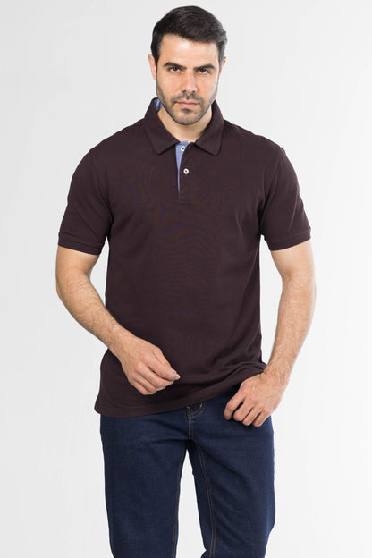 Signature Cotton Polo – Burgundy