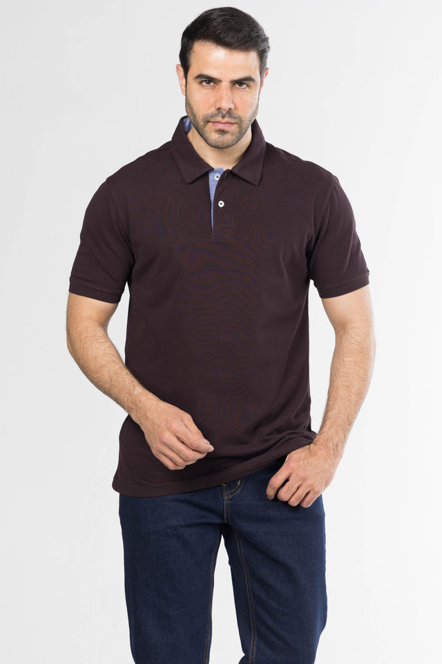 Signature Cotton Polo – Burgundy
