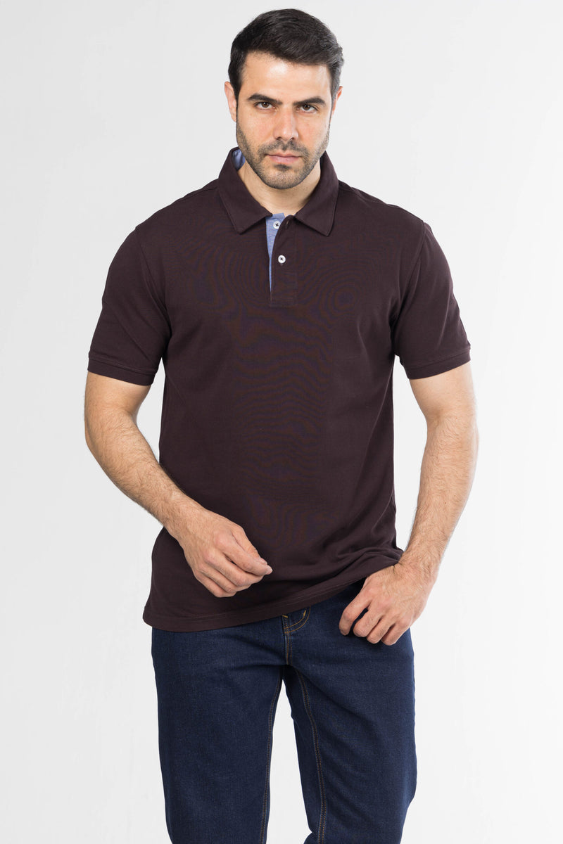Signature Cotton Polo – Burgundy