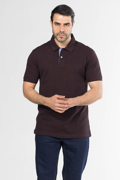 Signature Cotton Polo – Burgundy