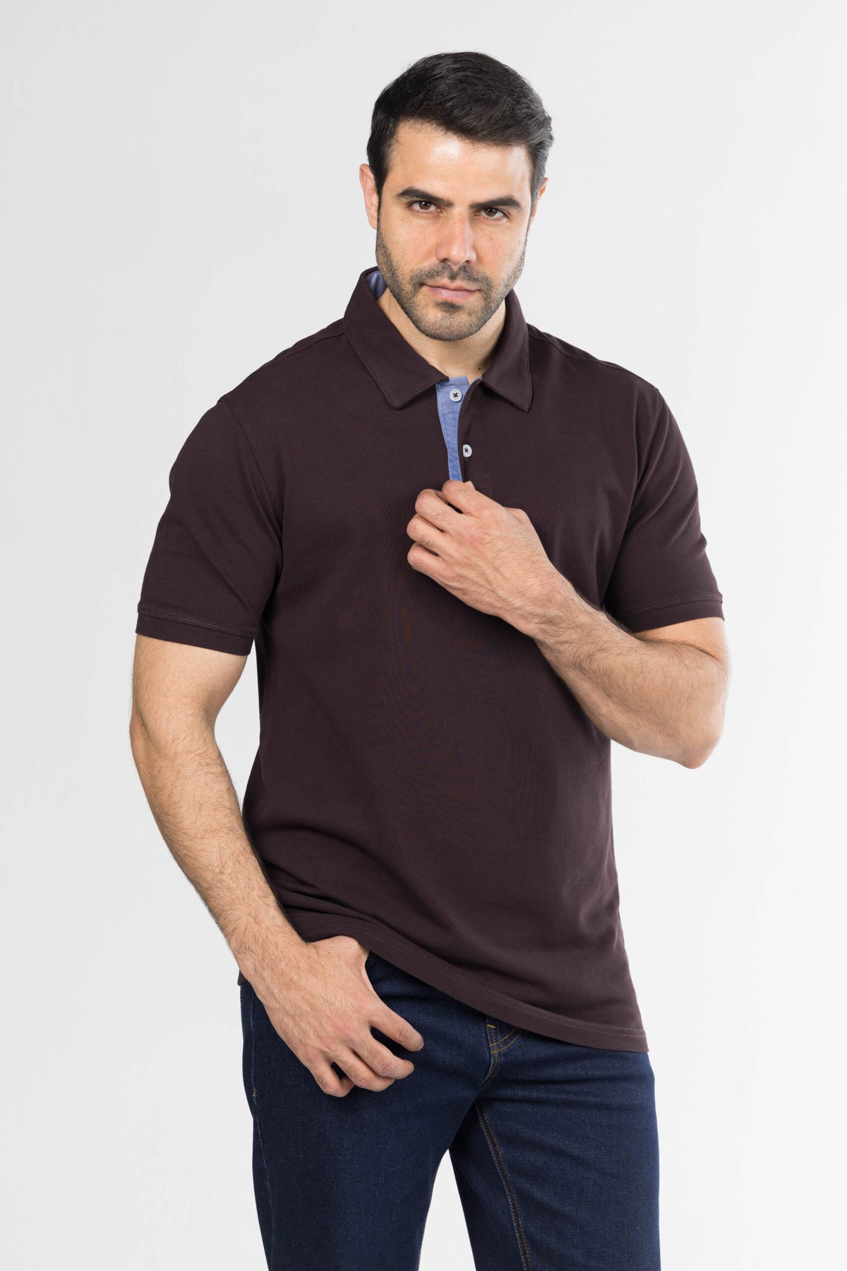 Signature Cotton Polo – Burgundy