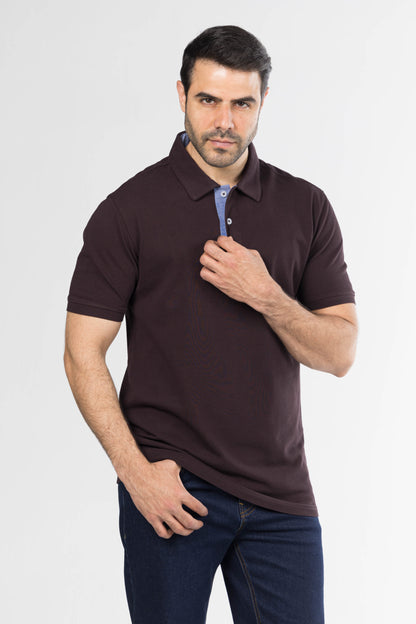 Signature Cotton Polo – Burgundy
