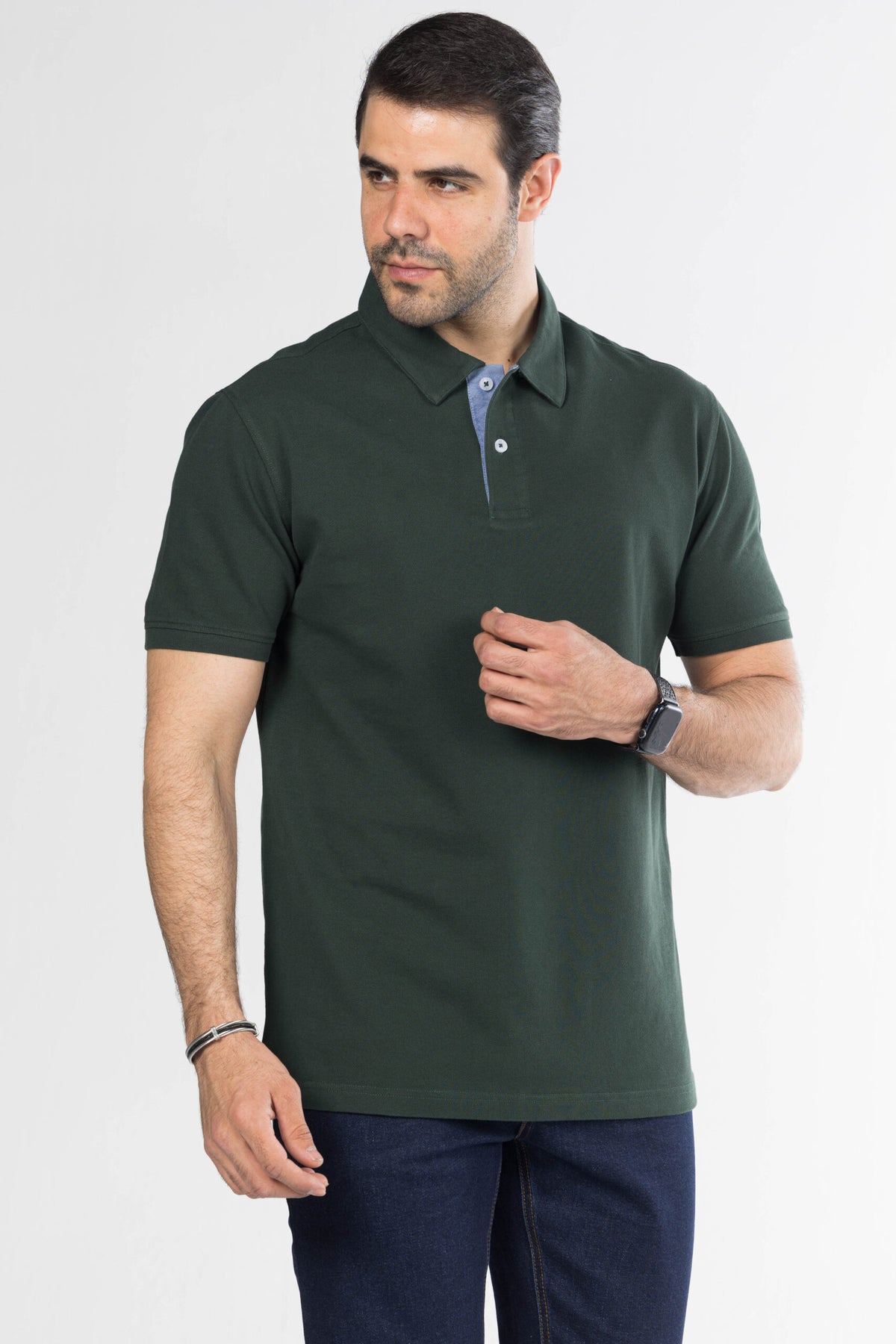 Signature Cotton Polo – Dark Green