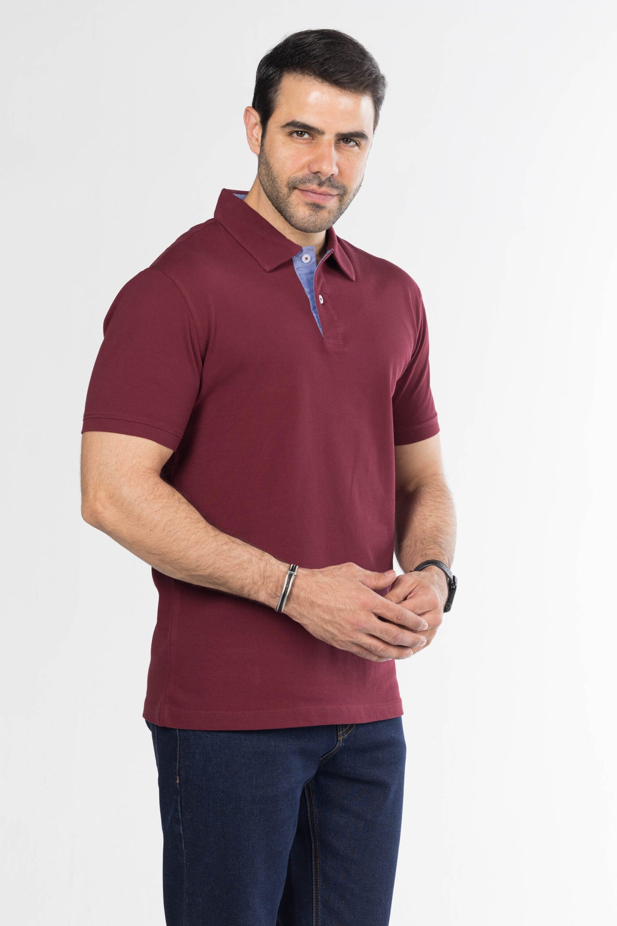 Signature Cotton Polo – Light Burgundy