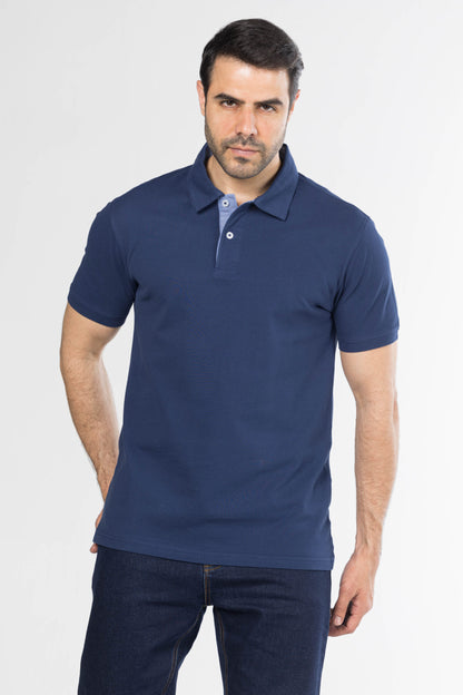 Signature Cotton Polo – Navy