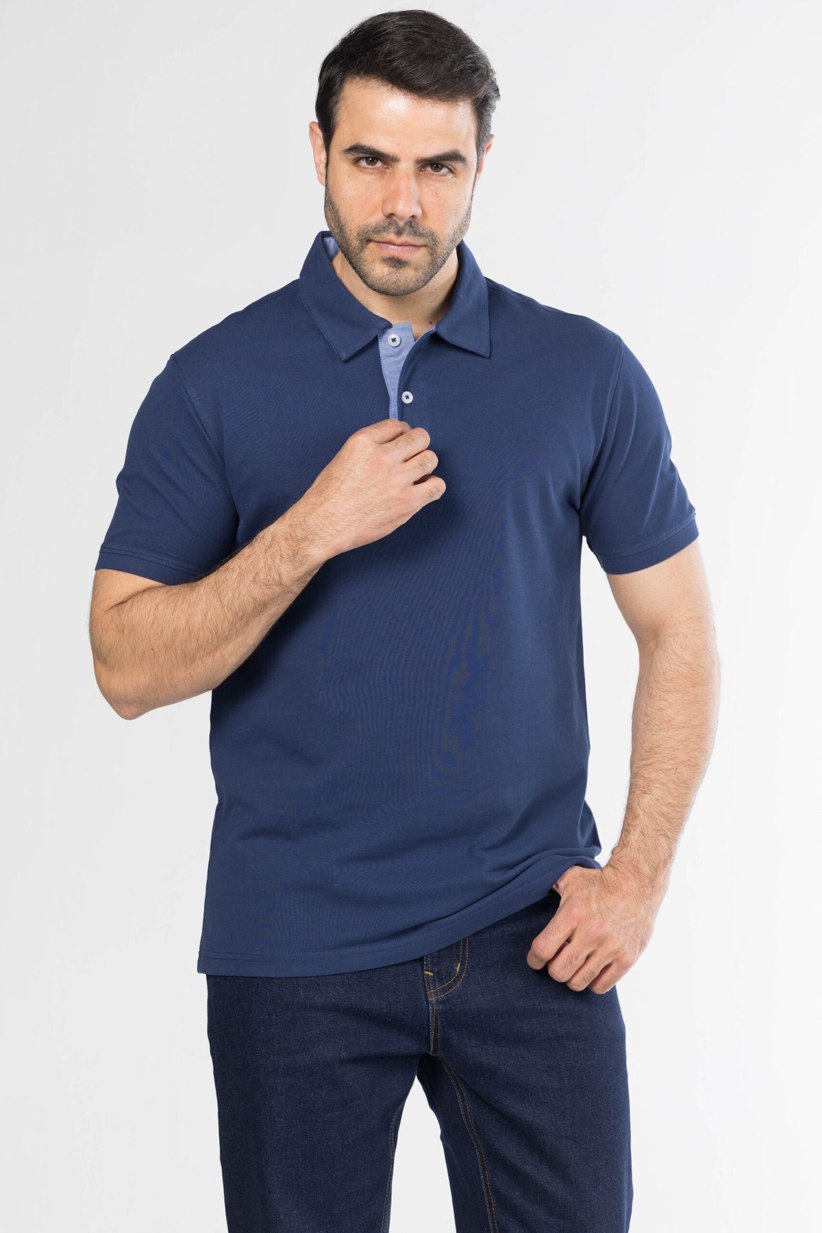 Signature Cotton Polo – Navy