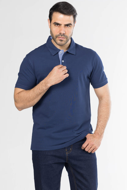 Signature Cotton Polo – Navy