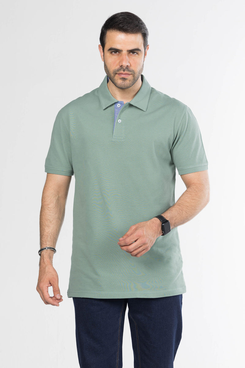 Signature Cotton Polo – Pistachio
