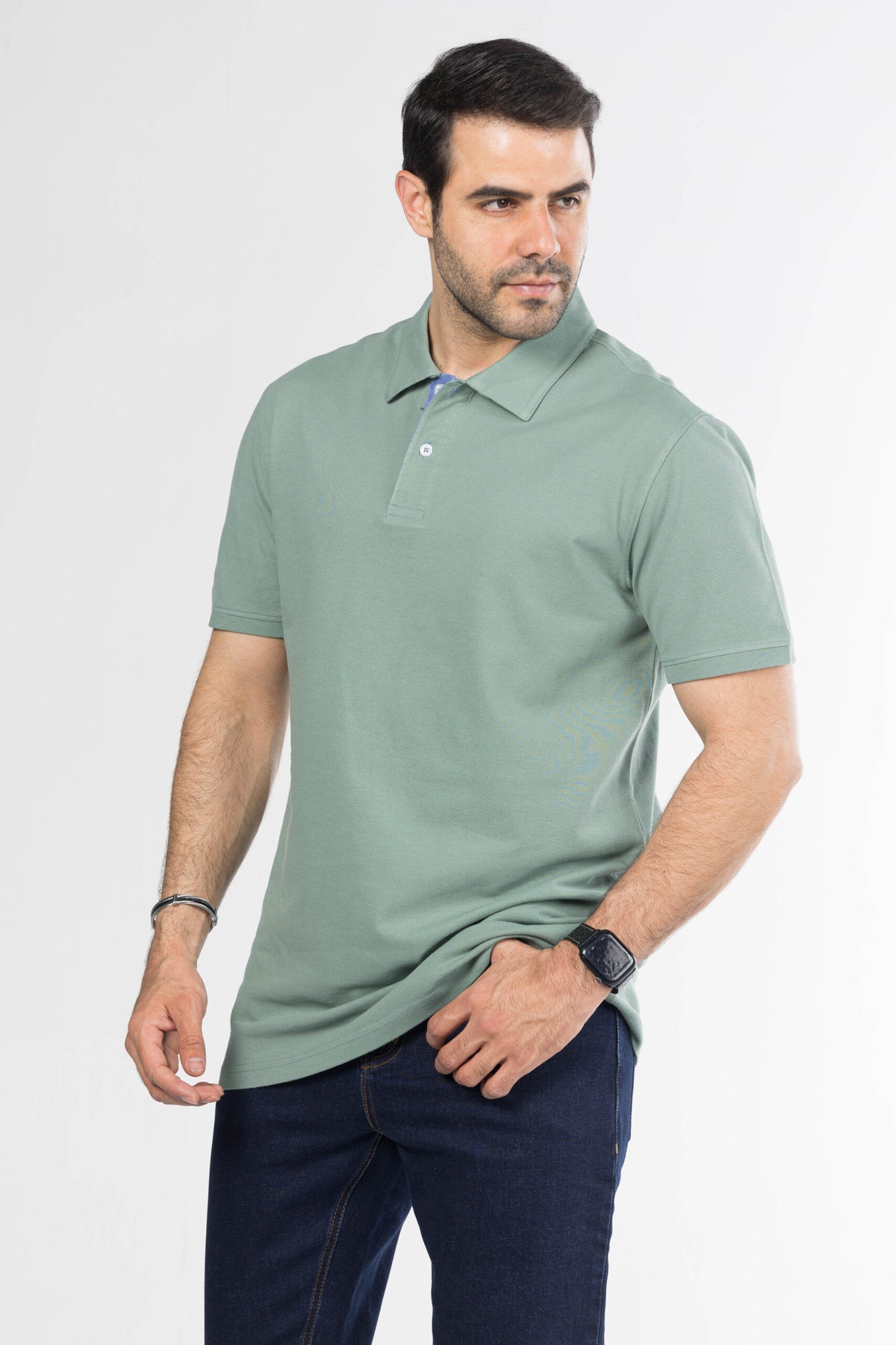 Signature Cotton Polo – Pistachio