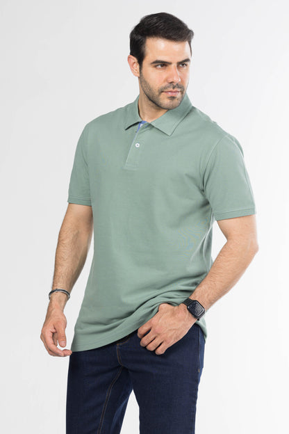 Signature Cotton Polo – Pistachio