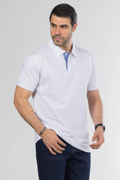 Signature Cotton Polo – White