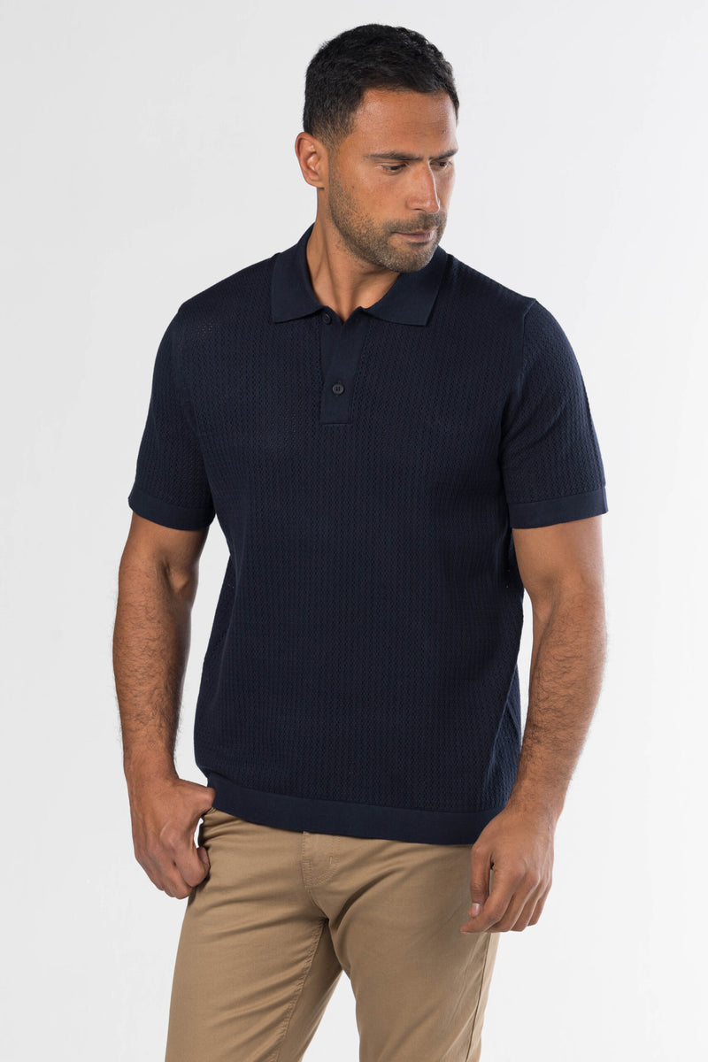Signature Knit Polo – Navy