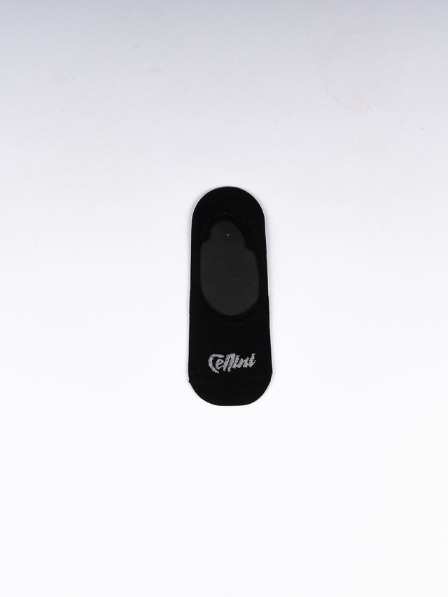 Solid Cotton Invisible Socks – Black