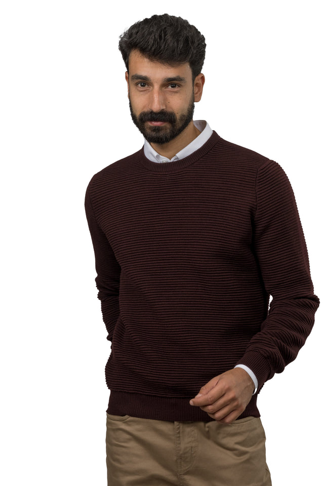 Wool Pullover – Burgundy