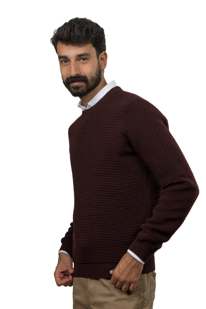 Wool Pullover – Burgundy