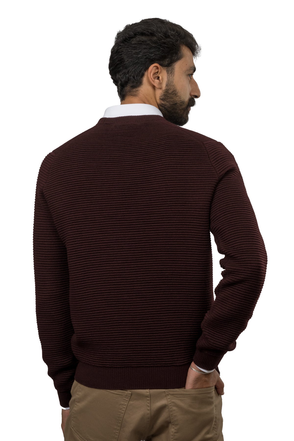 Wool Pullover – Burgundy